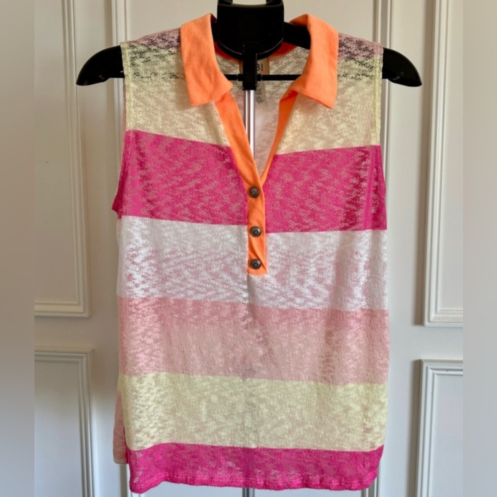 BIBI ColorBlock Striped Sleeveless Top